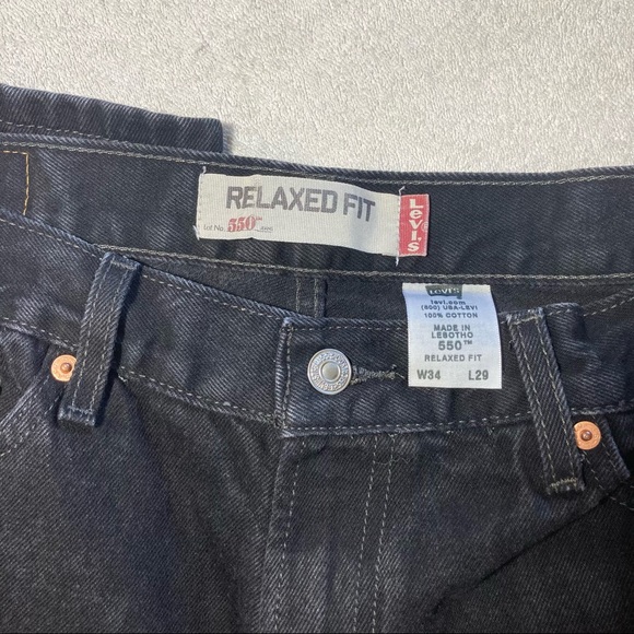 Levi’s 550 Relaxed Fir Men’s Black Jeans - Picture 4 of 4